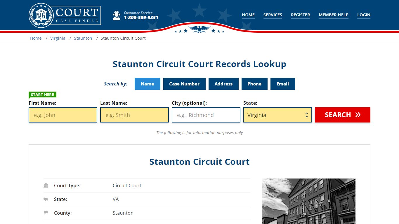 Staunton Circuit Court Records Lookup - CourtCaseFinder.com